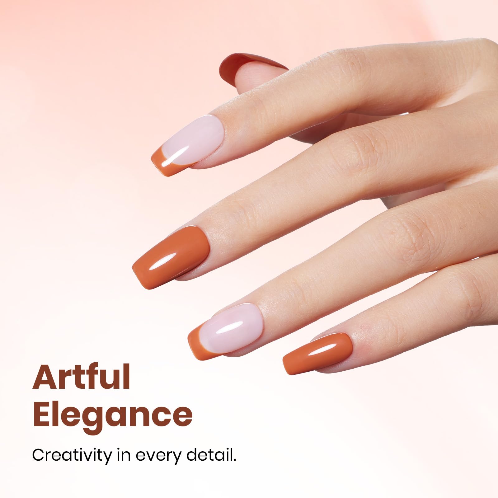 Beetles Orange Gel Nail Polish on LED/UV curing lamp in action.