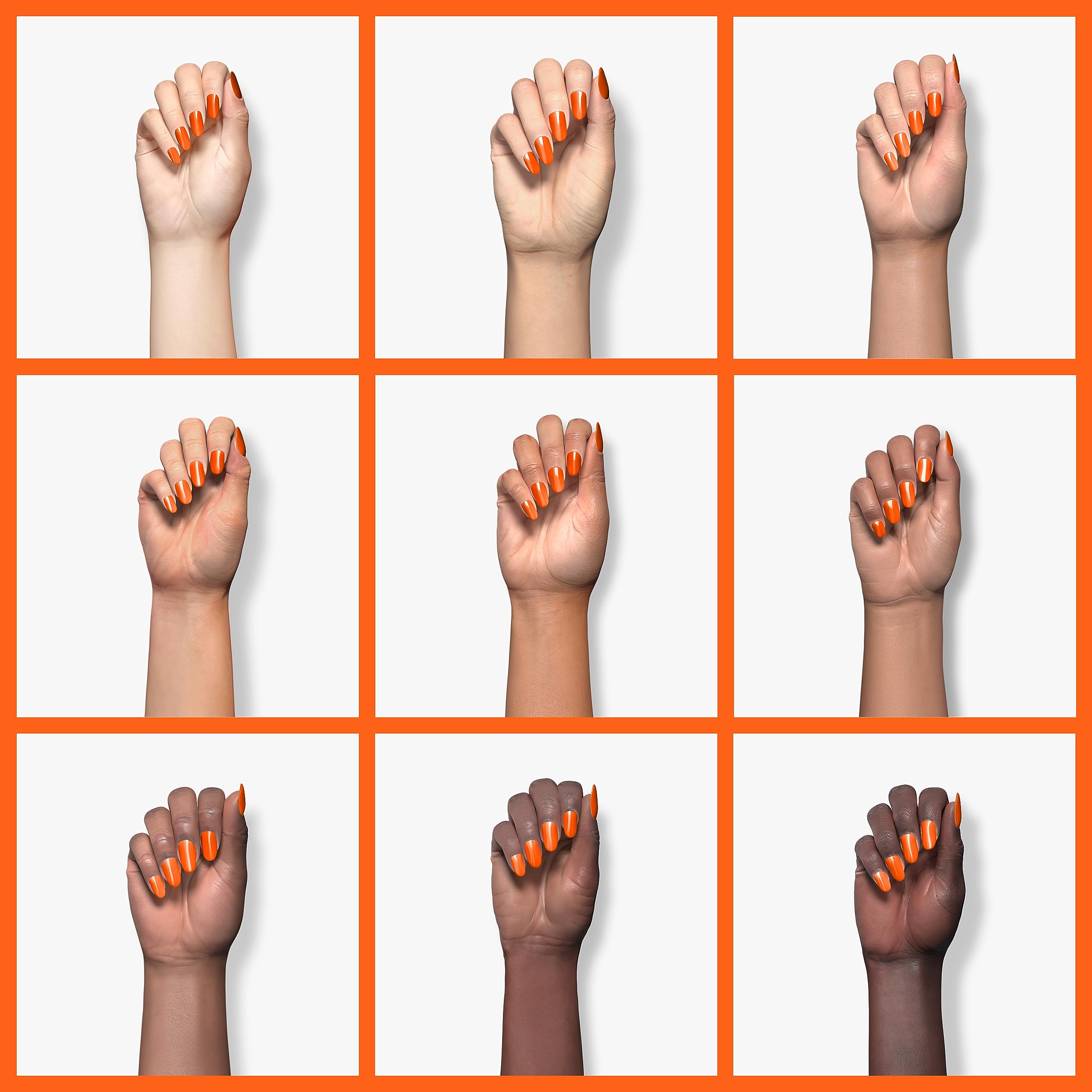 Beetles Orange Gel Polish LED cure demonstrates quick 90–120 second setting.