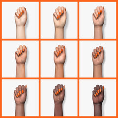 Beetles Orange Gel Polish LED cure demonstrates quick 90–120 second setting.