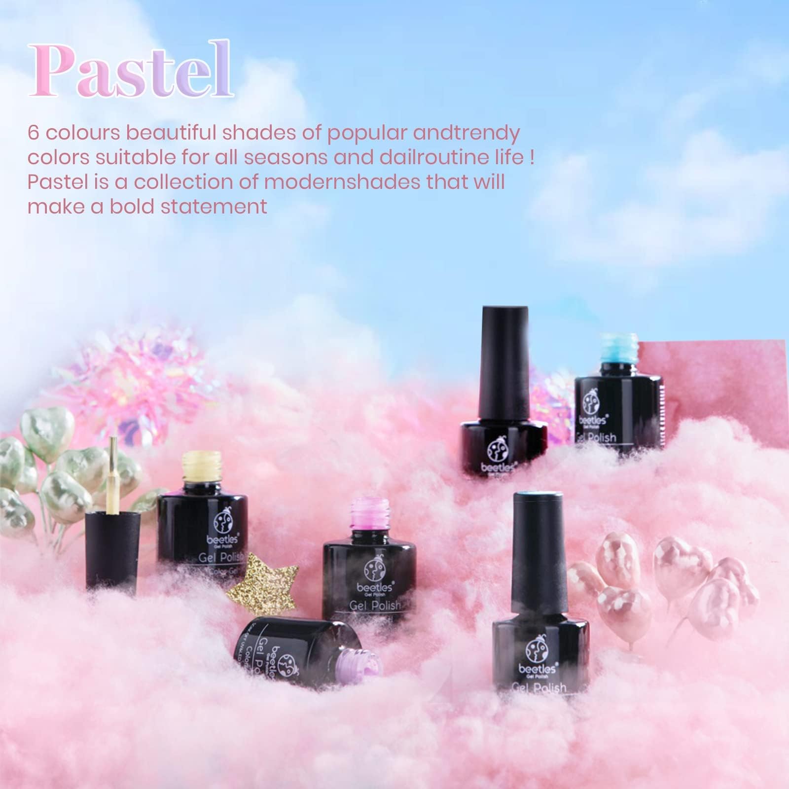 Beetles pastel gel polish 131 purple creates dreamy romantic nails