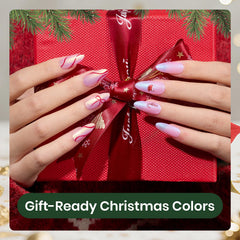 Beetles Pearl Gel Nail Polish Set pink pearl swatches showing shimmering color options.