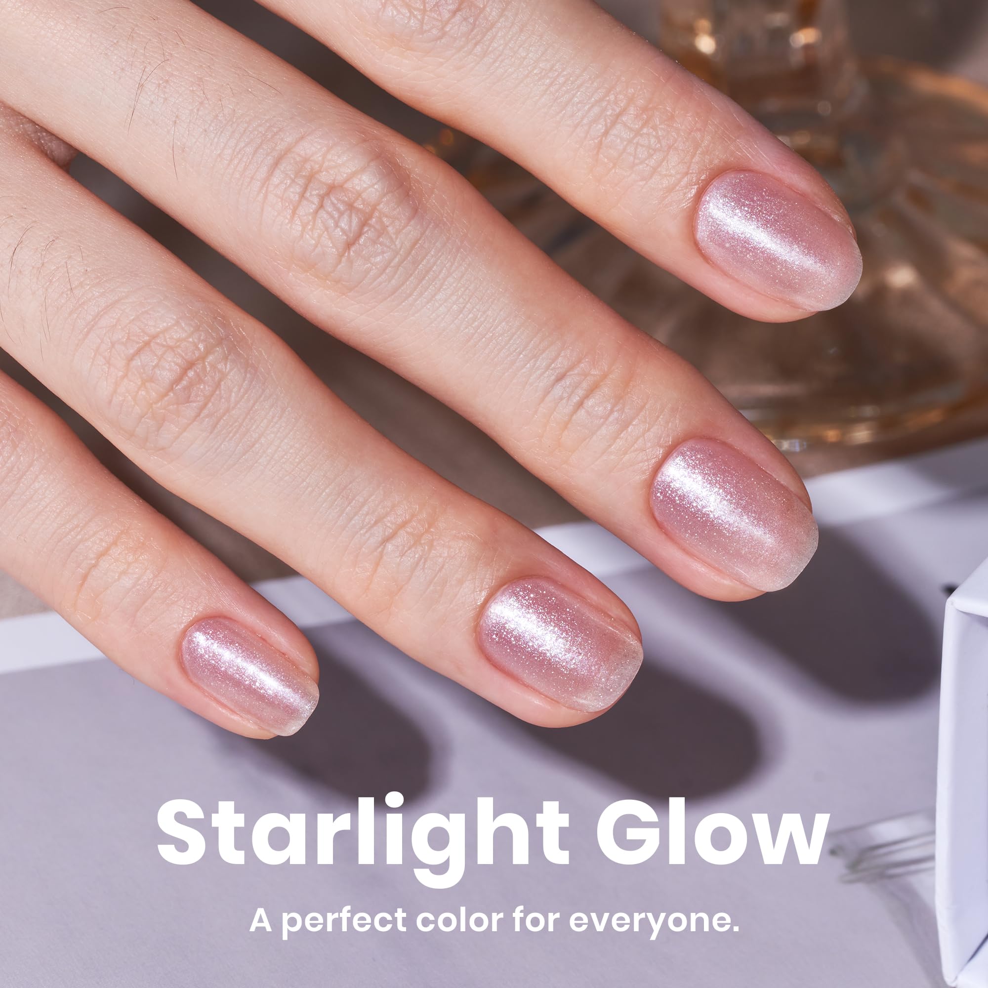 Beetles Pearl Nail Polish on nails conceals flaws and shines.