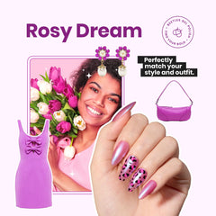 Beetles pink glitter nail polish brush stroke reveals rich shimmer and romantic glow