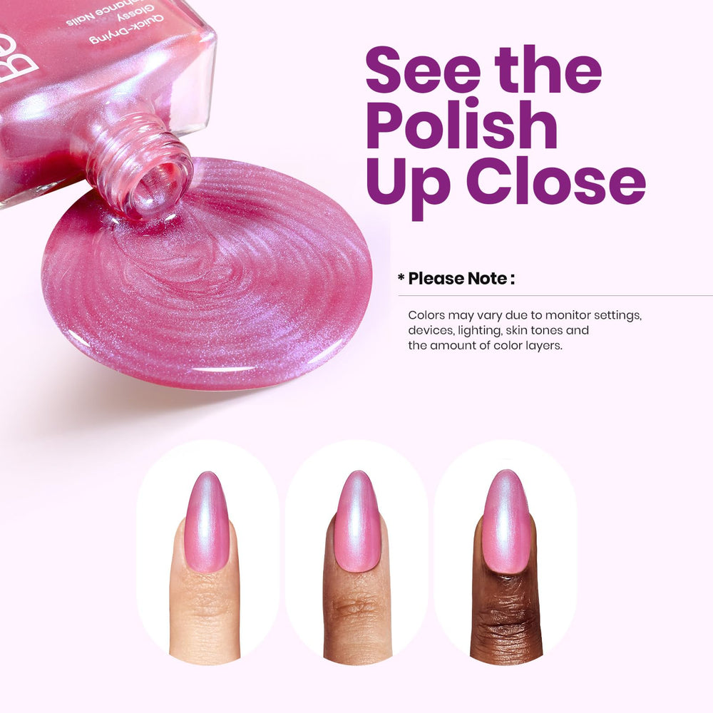 Beetles pearl nail polish contains conditioning ingredients for healthier-looking nails