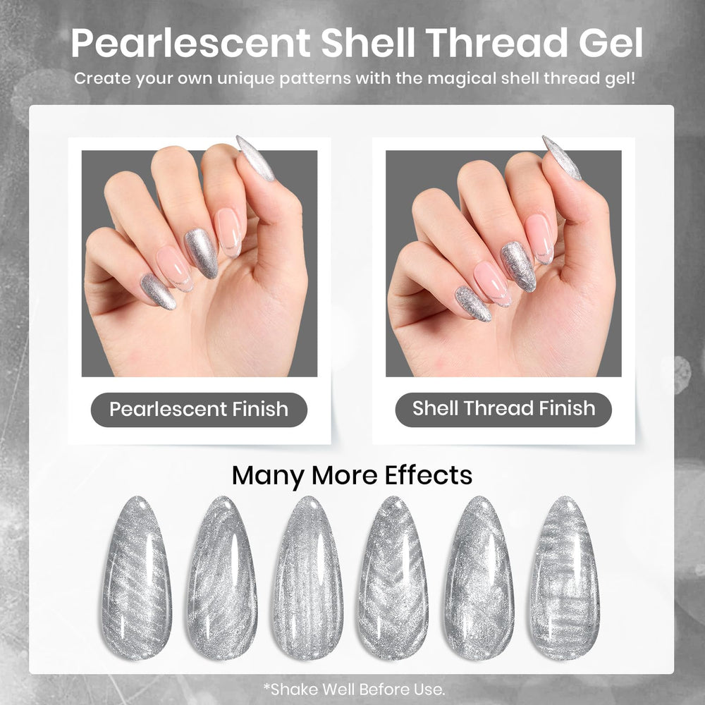 Beetles Pearl Shell effect nails look sophisticated with a mermaid shimmer.