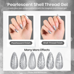 Beetles Pearl Shell effect nails look sophisticated with a mermaid shimmer.