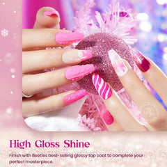 Beetles Pink Angel d713 swatch in light pink for work-ready nails.
