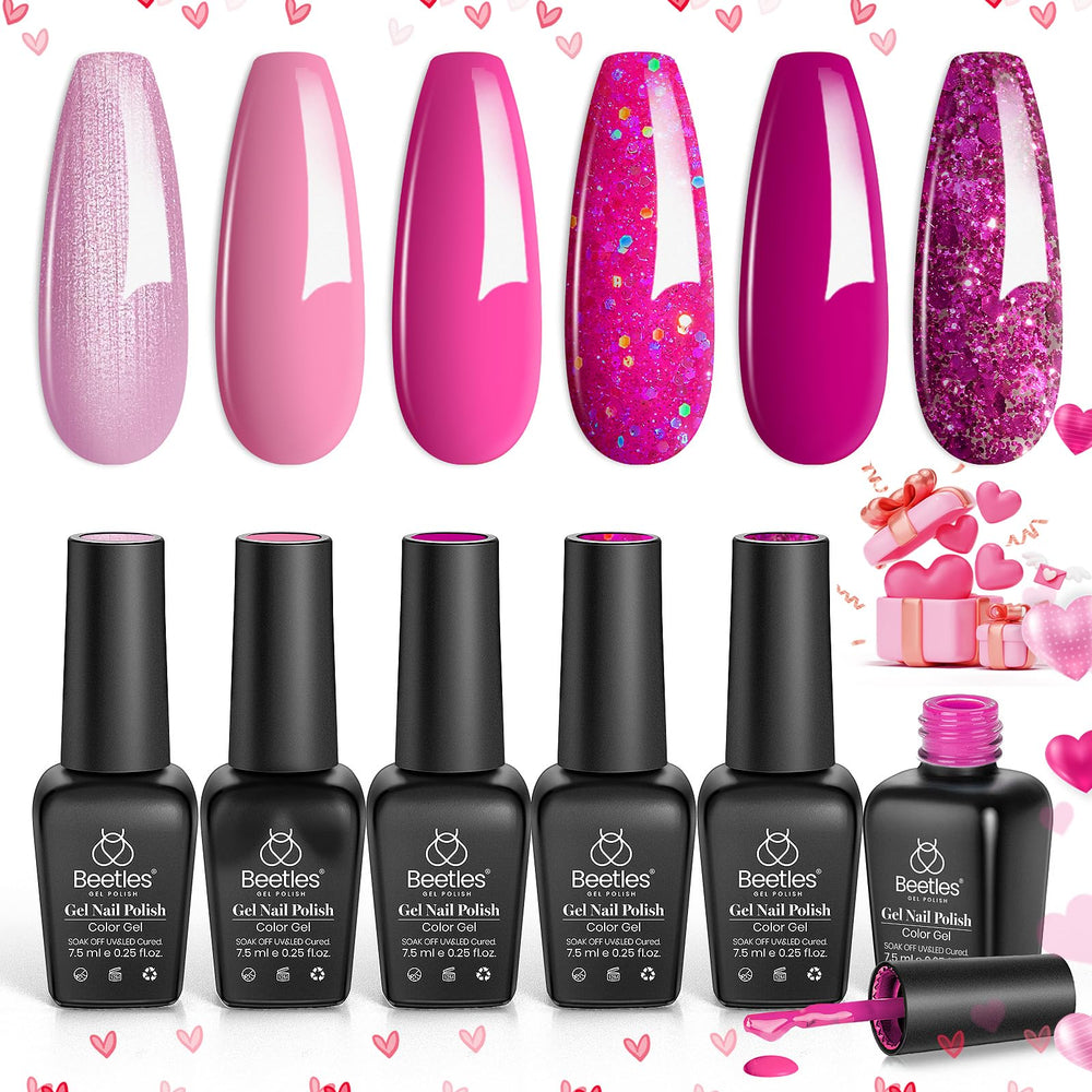Beetles Pink Angel glossy finish bottle highlighting quick shine and lasting color.
