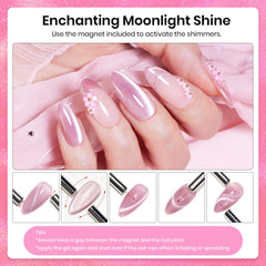 Beetles Pink Cat Eye Gel Polish close-up of smooth brush for easy application.