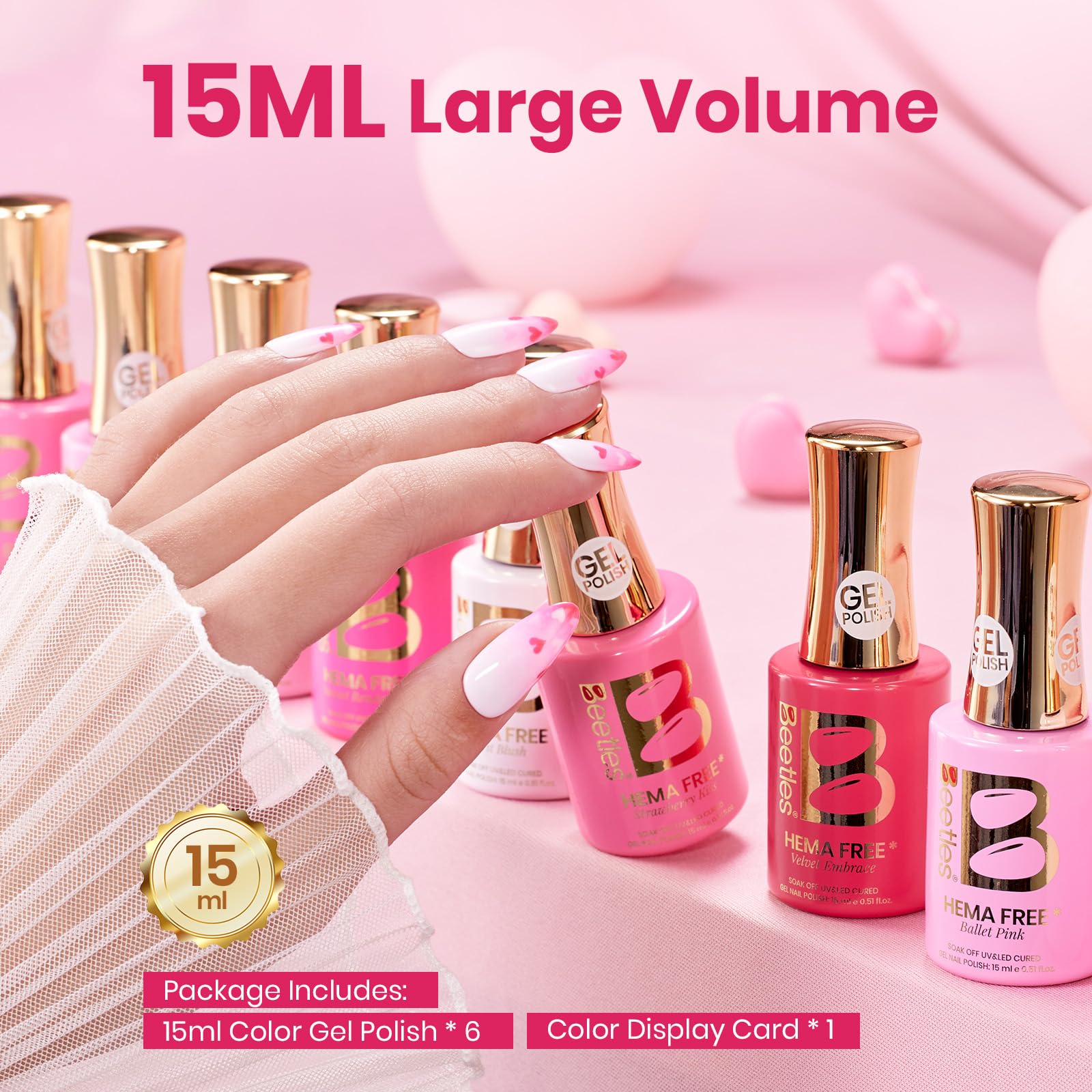 Nail art in daily life with Beetles Pink Escape for easy at-home use.