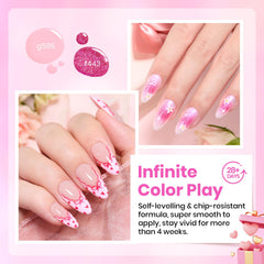 Beetles pink glitter gel polish adds subtle sparkle