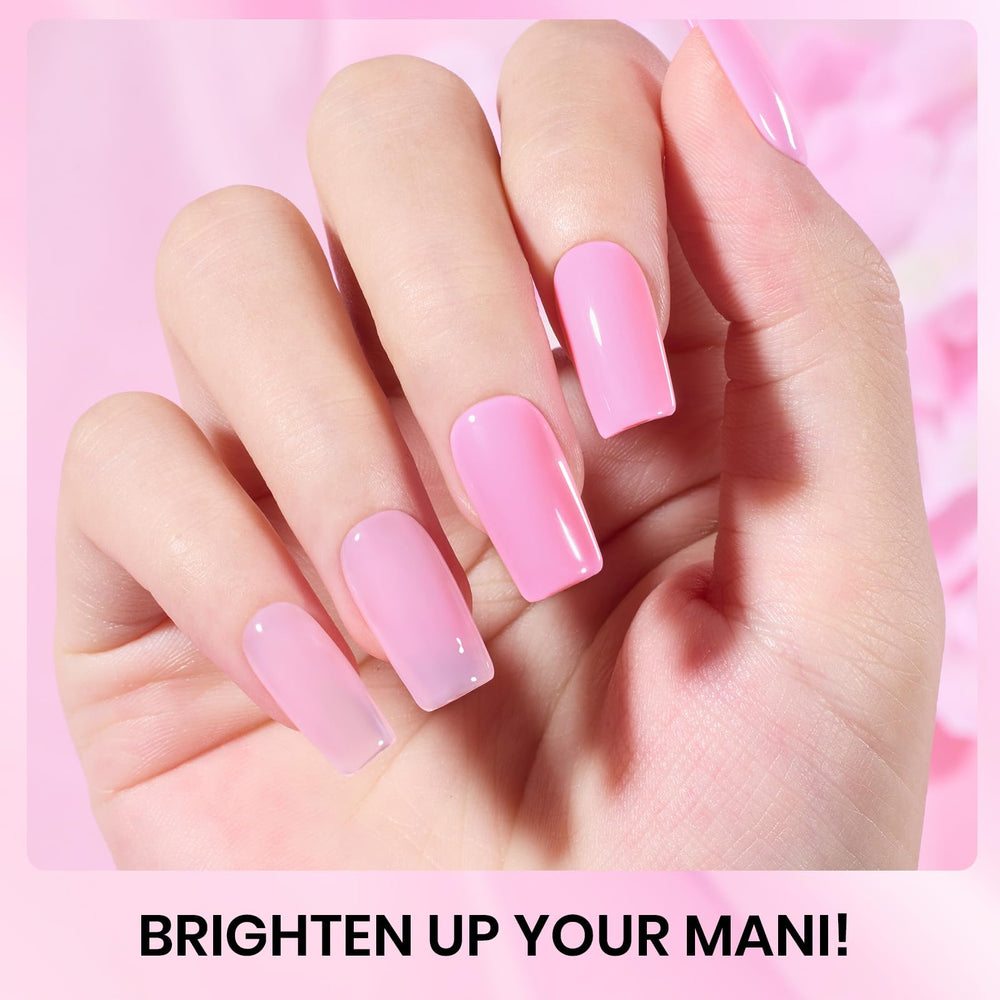 Beetles Pink Gel Nail Polish Set skin-friendly, low-odor formula for comfortable nails.