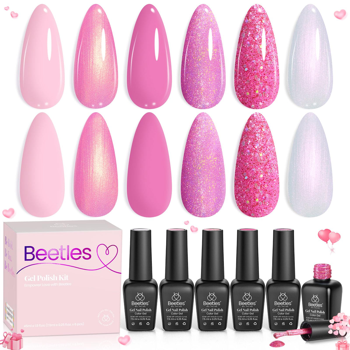 Beetles pink gel polish soft pink for delicate spring nails