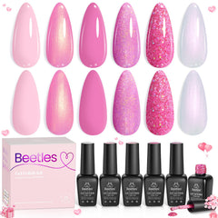 Beetles pink gel polish soft pink for delicate spring nails