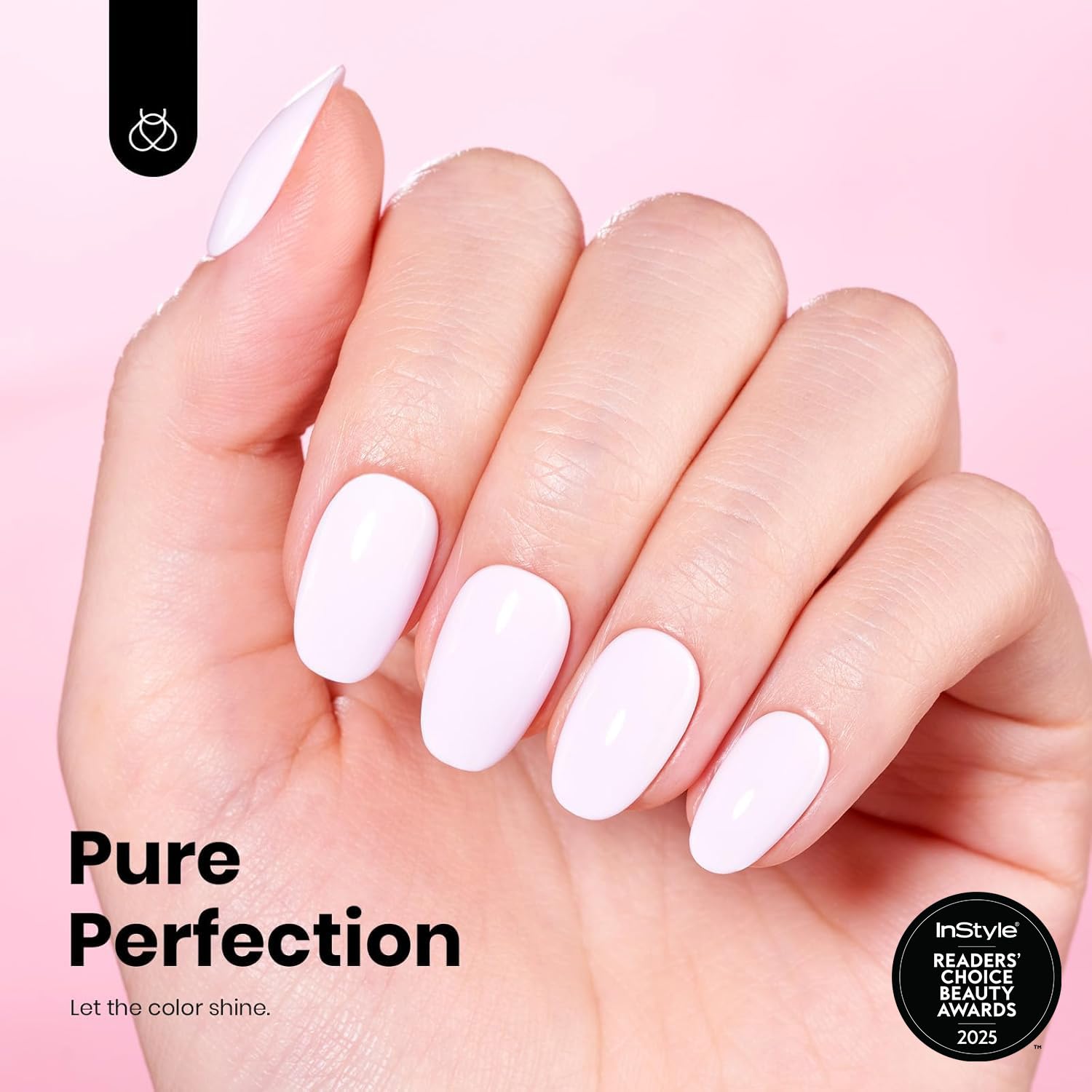 Beetles Pink Gel Polish application process with smooth, even coverage.