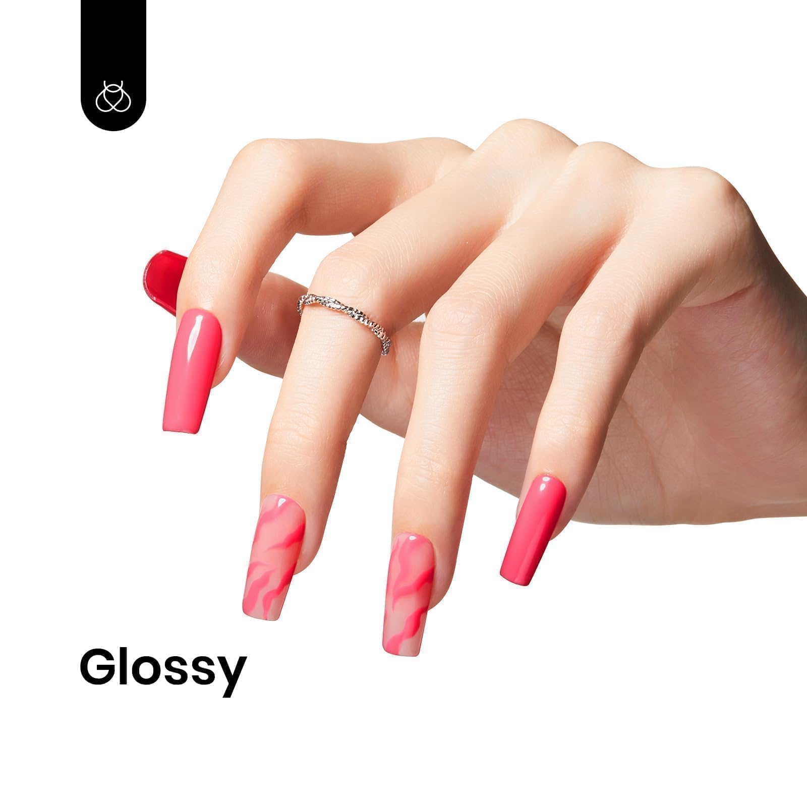 Beetles Pink Gel Polish bottle close-up with clear branding
