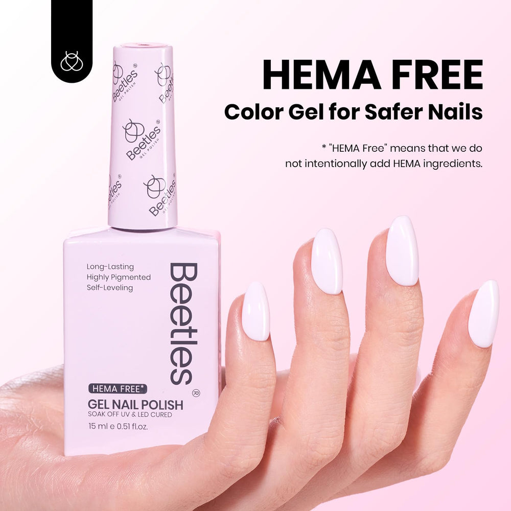 Beetles Pink Gel Polish bottle label for accurate shade viewing.