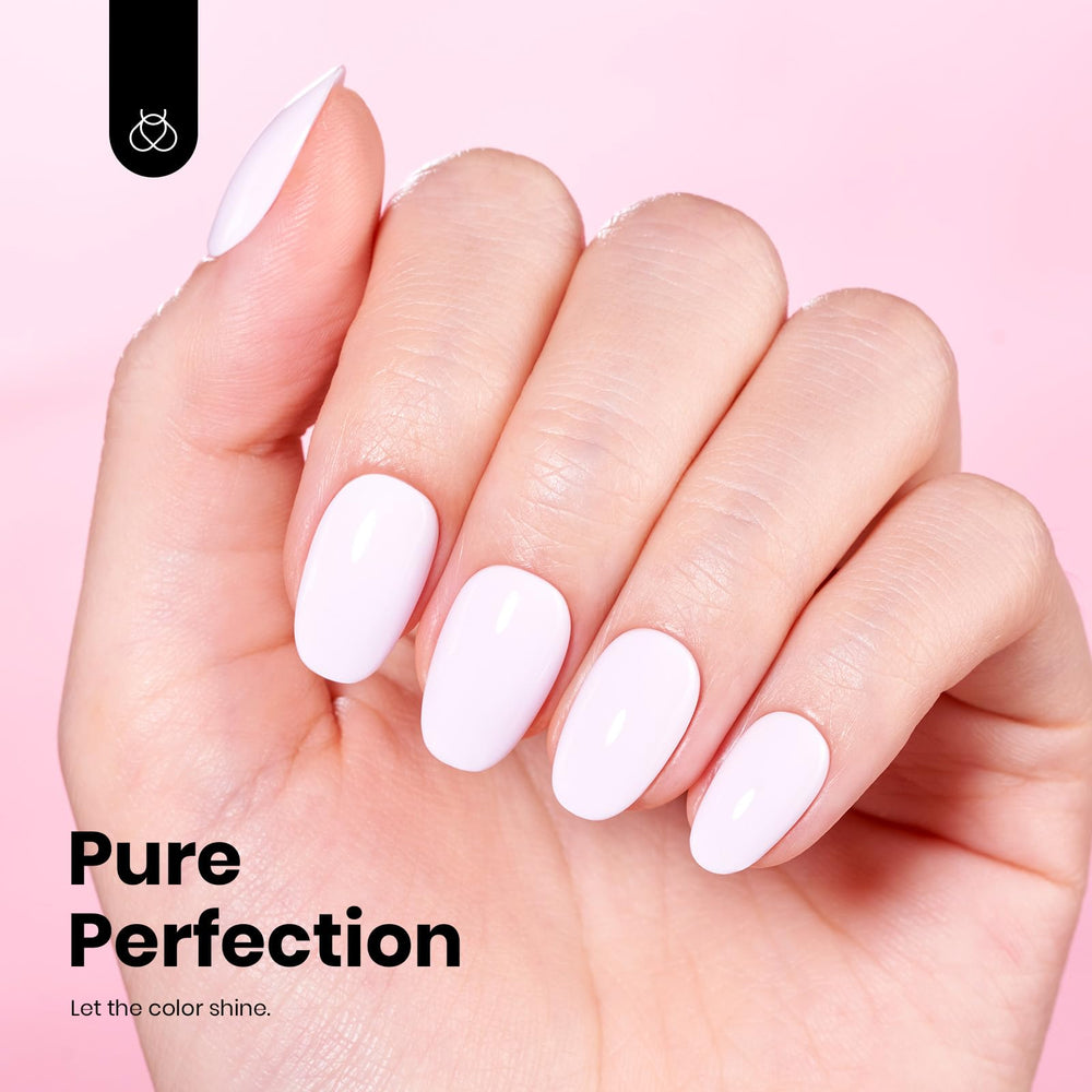 Beetles Pink Gel Polish color-matched bottle confirms shade before you coat nails.