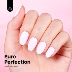 Beetles Pink Gel Polish color-matched bottle confirms shade before you coat nails.