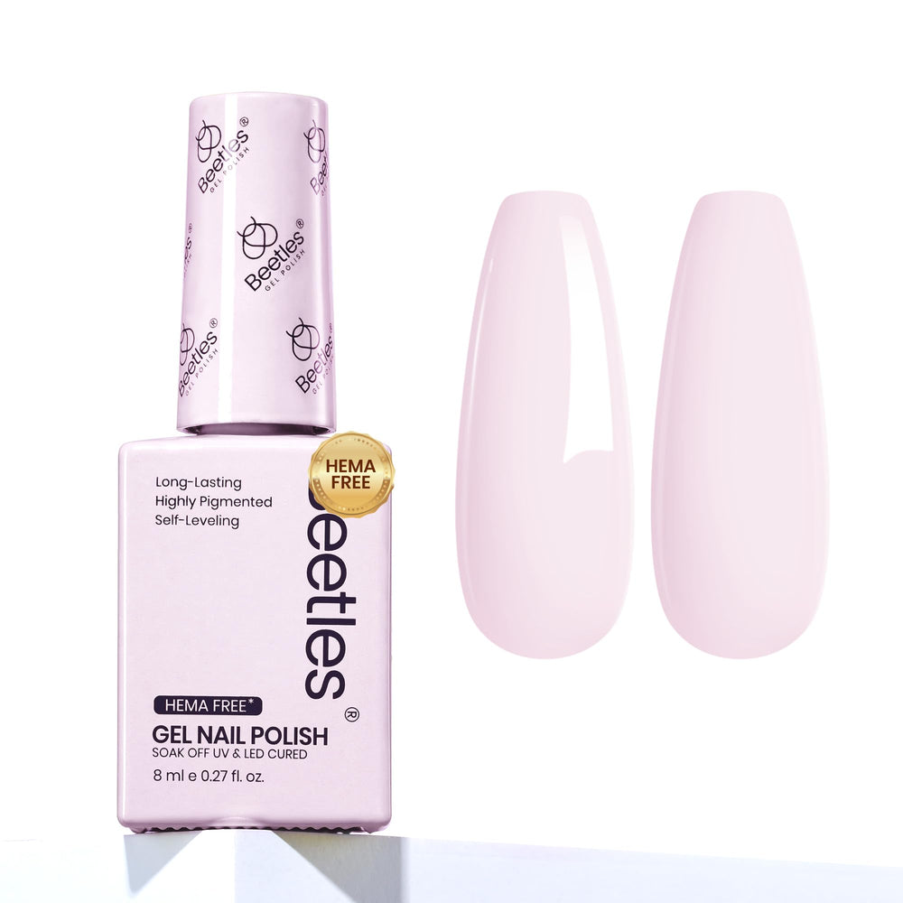 Beetles Pink Gel Polish is HEMA-free, suitable for sensitive nails and skin.