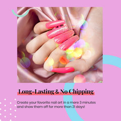 Beetles pink gel polish packaging with compact 15ml bottle.