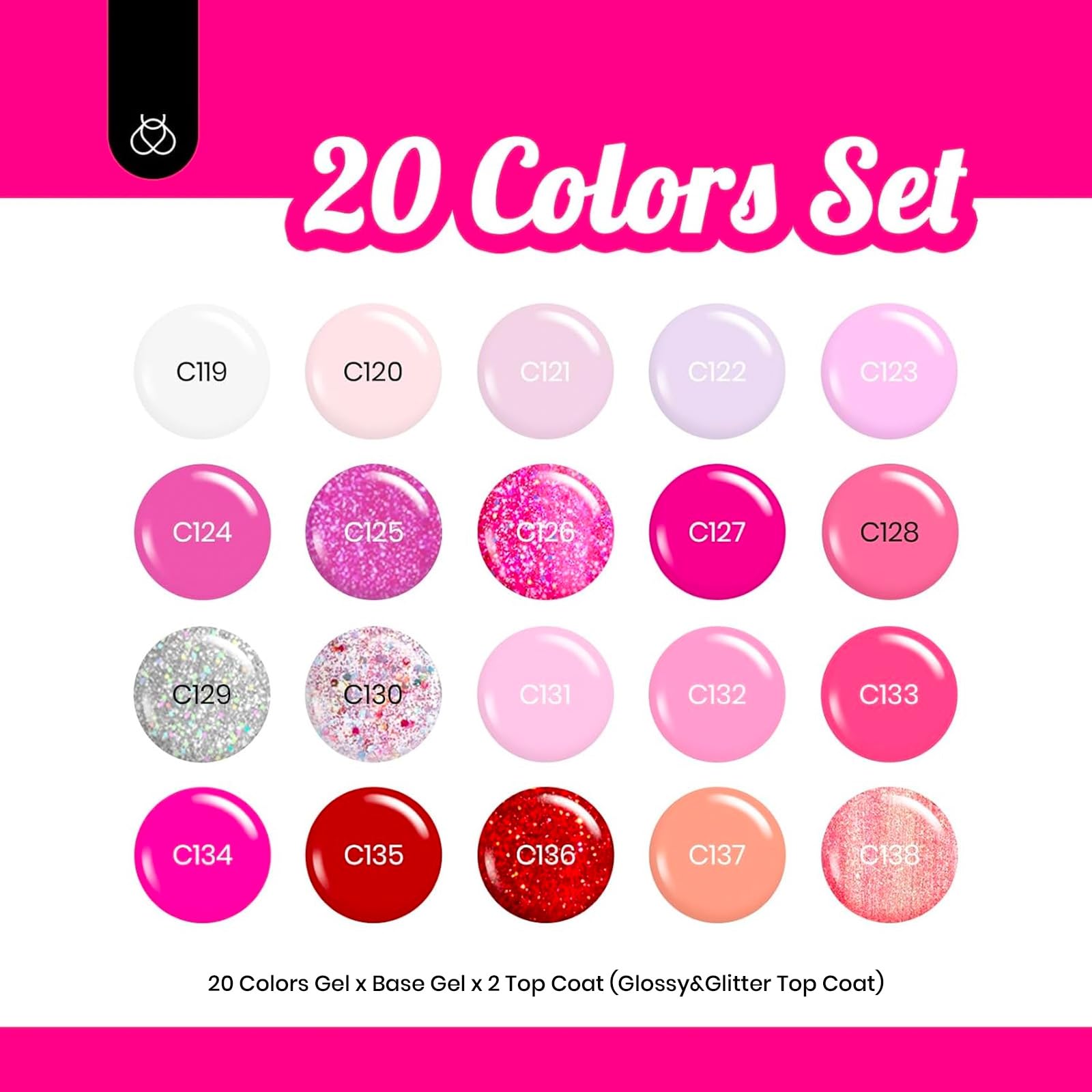 Beetles Pink Gel Polish Set bottles arranged for quick shade selection.