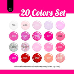 Beetles Pink Gel Polish Set bottles arranged for quick shade selection.