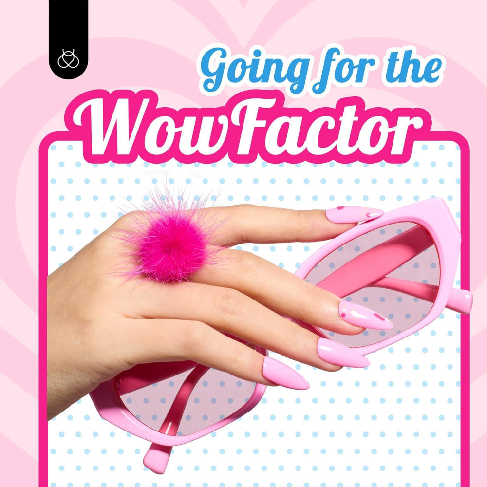 Beetles Pink Gel Polish on nails for daily wear and occasions.