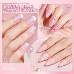Beetles Pink Glitter Gel Polish bottle close-up shows sparkling texture for nail art