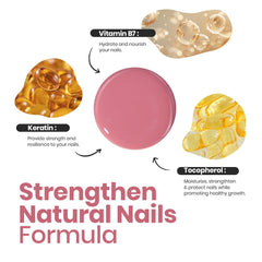 Beetles Pink Nail Polish 2in1 strengthener at work on nails