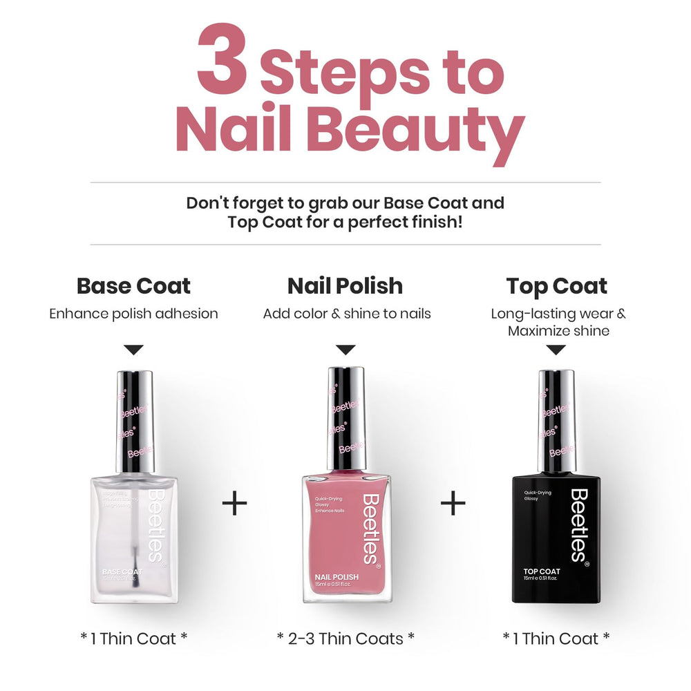 Beetles Pink Nail Polish long wear up to 8 days with minimal chipping