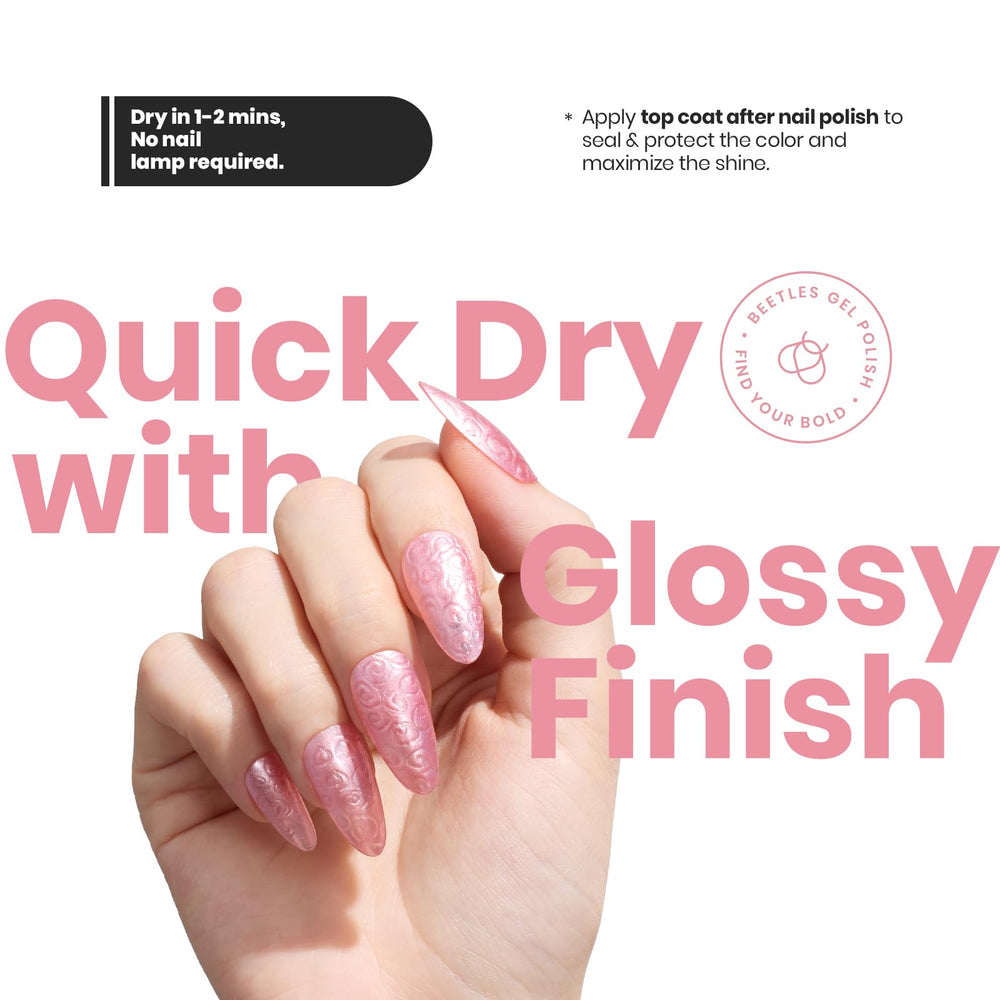 Beetles Pink Nail Polish nail-care ingredients support stronger nails.