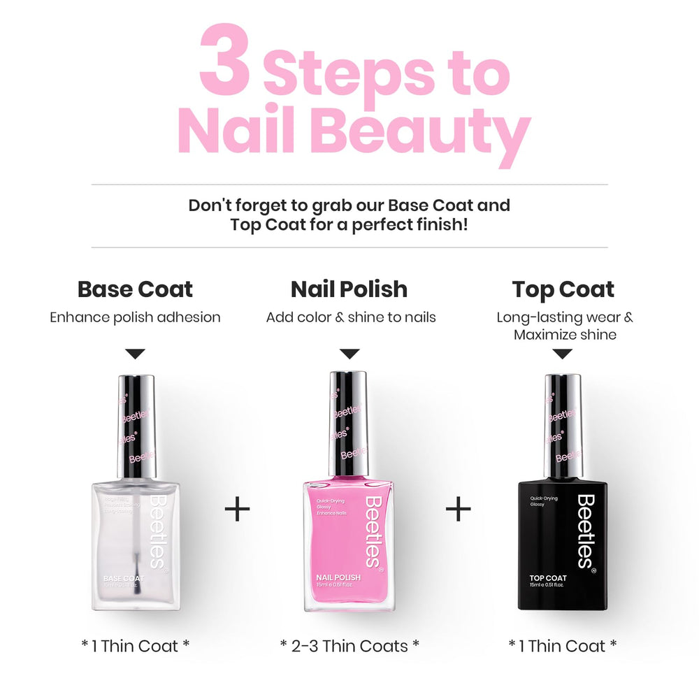 Beetles Pink Nail Polish gloss adds elegant nail art.