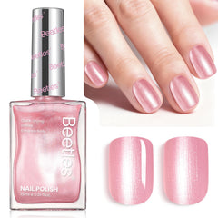 Beetles Pink Nail Polish quick-dry finish for fast, salon-like nails.