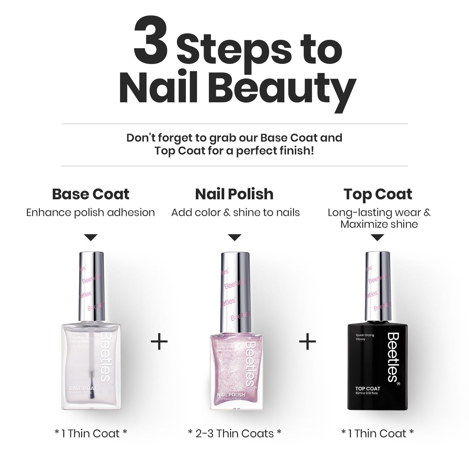 Beetles Pink Nail Polish Set gift-ready packaging