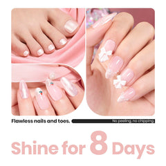 Beetles Pink Pearl Nail Polish brush stroke for smooth, quick-dry look.
