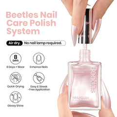 Beetles Pink Pearl swatch reveals rose-nude shimmer and depth.