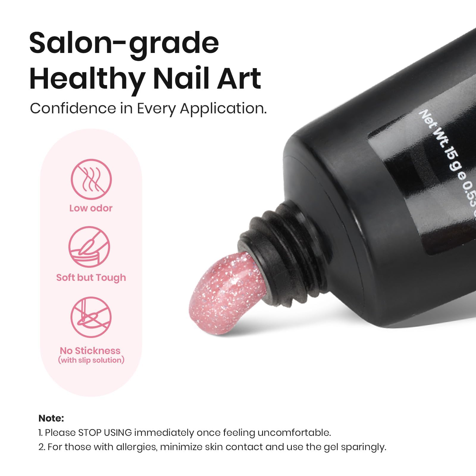 Beetles poly nail gel set contents for complete at-home manicure.