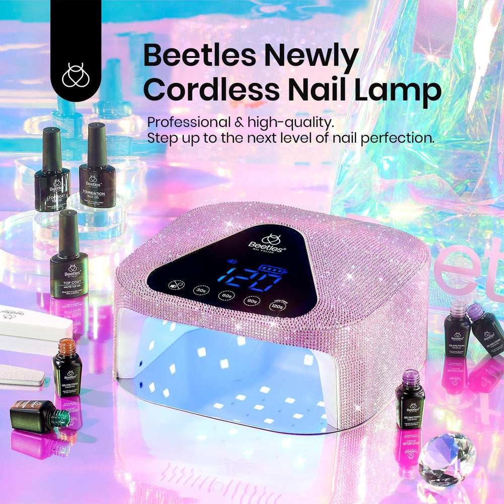 Beetles portable nail lamp with carry bag for travel manicures
