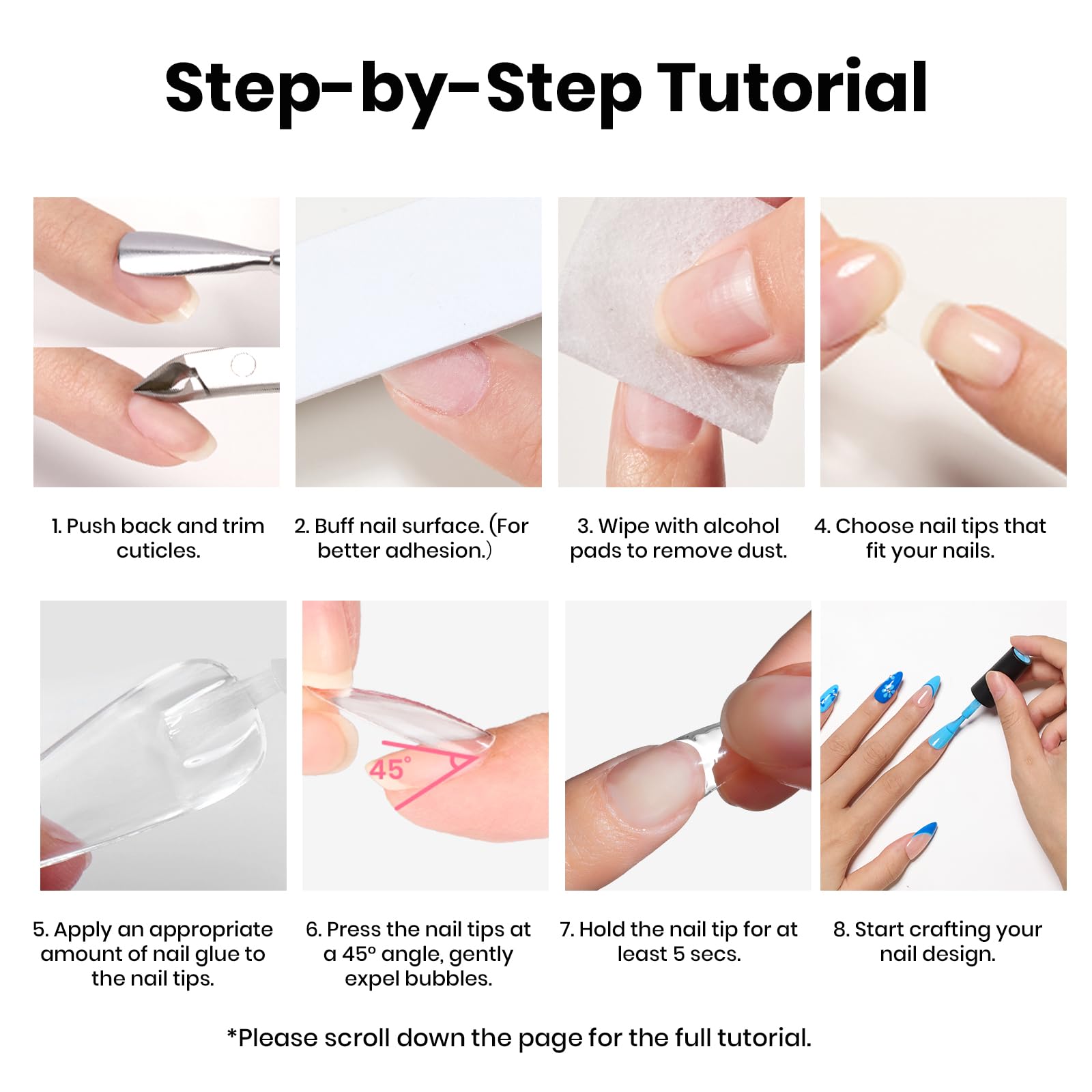 Beetles Press On Nail Glue setup for at-home manicure.