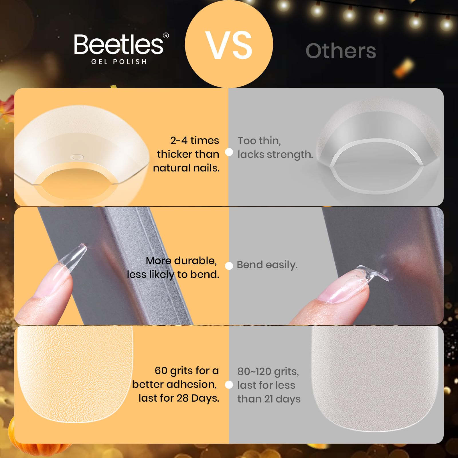 Beetles press on nails kit for at home manicures