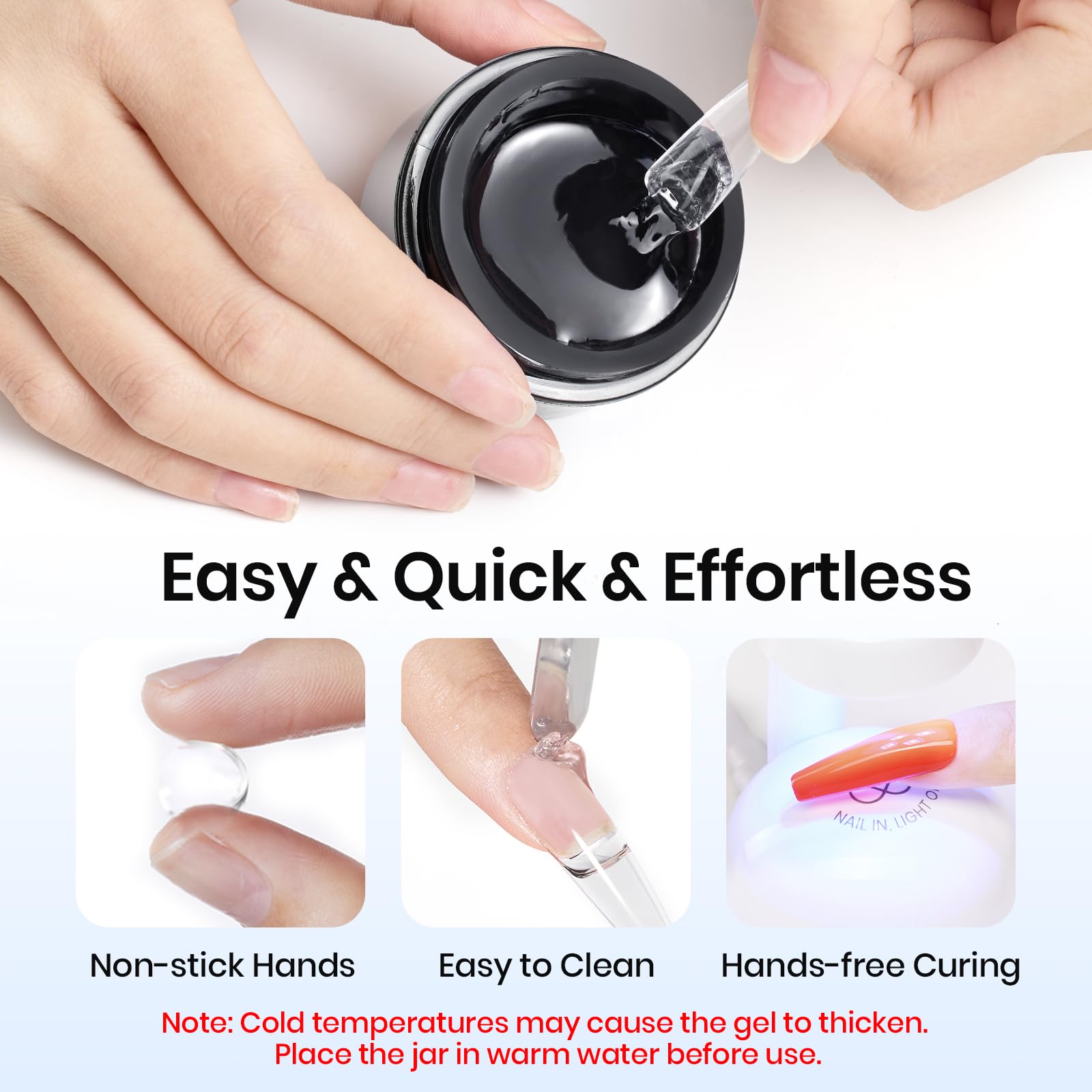 Beetles press-on nails gel demonstrates quick, even application for reliable extensions.