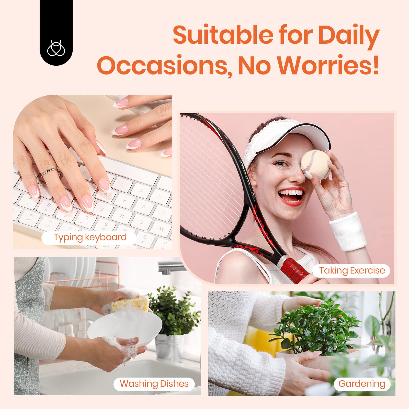 Includes glue, file, tabs, and cuticle stick for easy application.