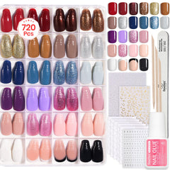 Beetles Press On Nails Bubble Pop kit ready for quick manicure