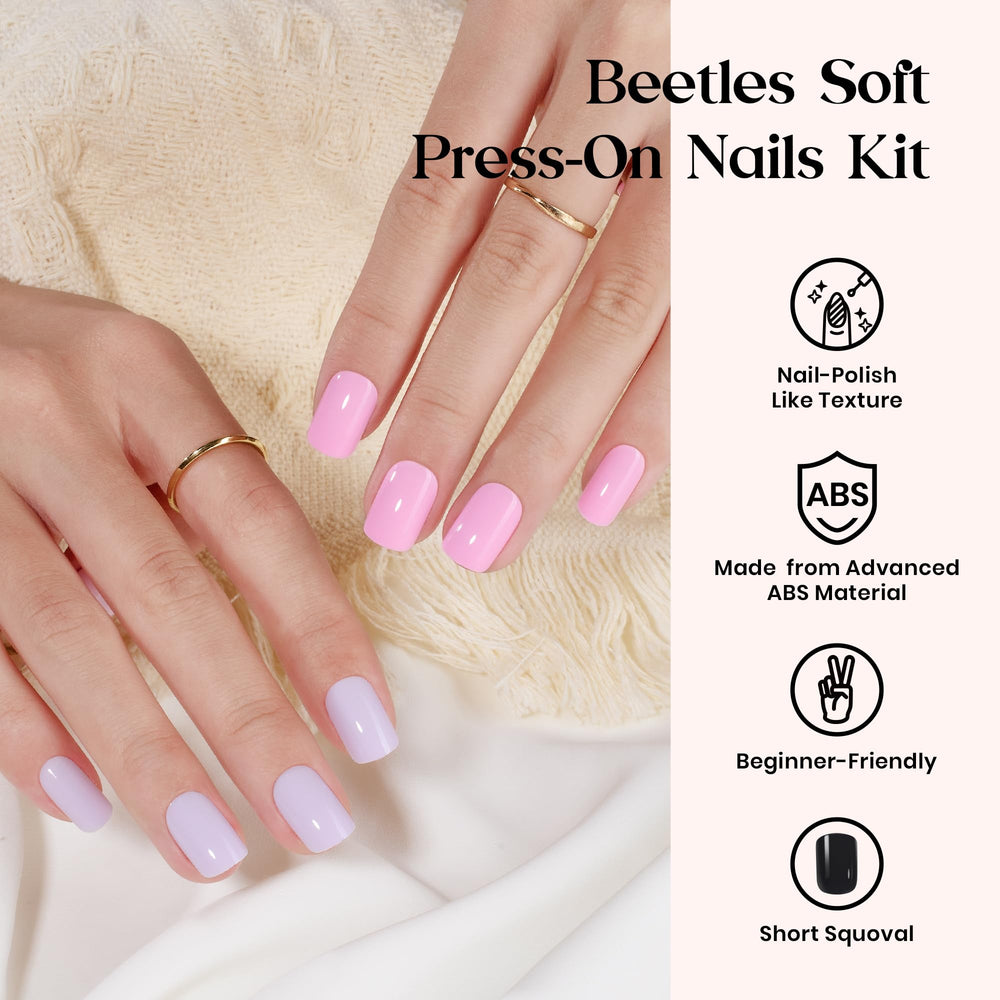 Beetles Prism Pop kit showing adhesive tabs for strong, long-lasting wear.