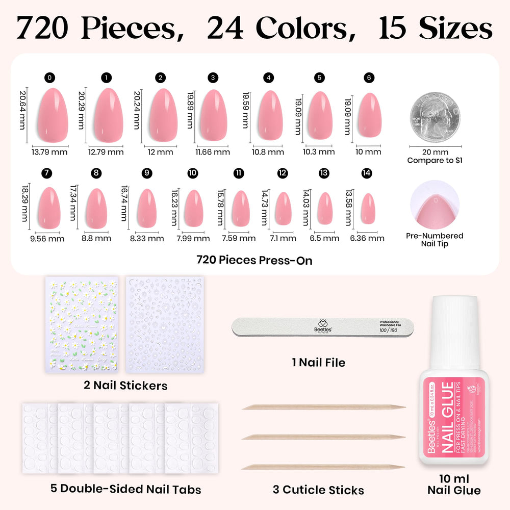 Beetles Rainbow Gleam French tip nails for chic accents