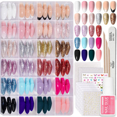 Beetles press on nails kit short almond nails for natural daily wear
