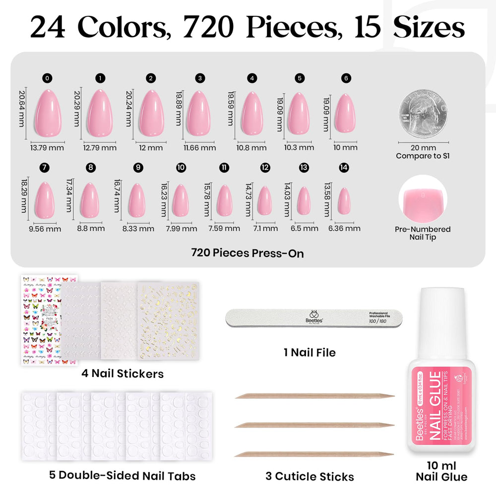 Beetles press on nails adhesive tabs and stickers for easy wear