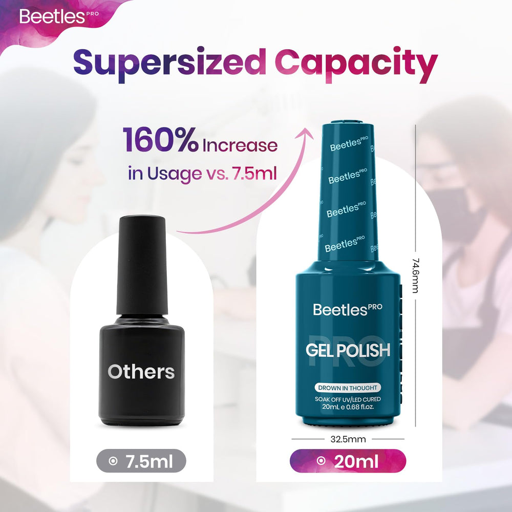 Beetles Pro Drown in Thought with base and top coat compatibility shown.
