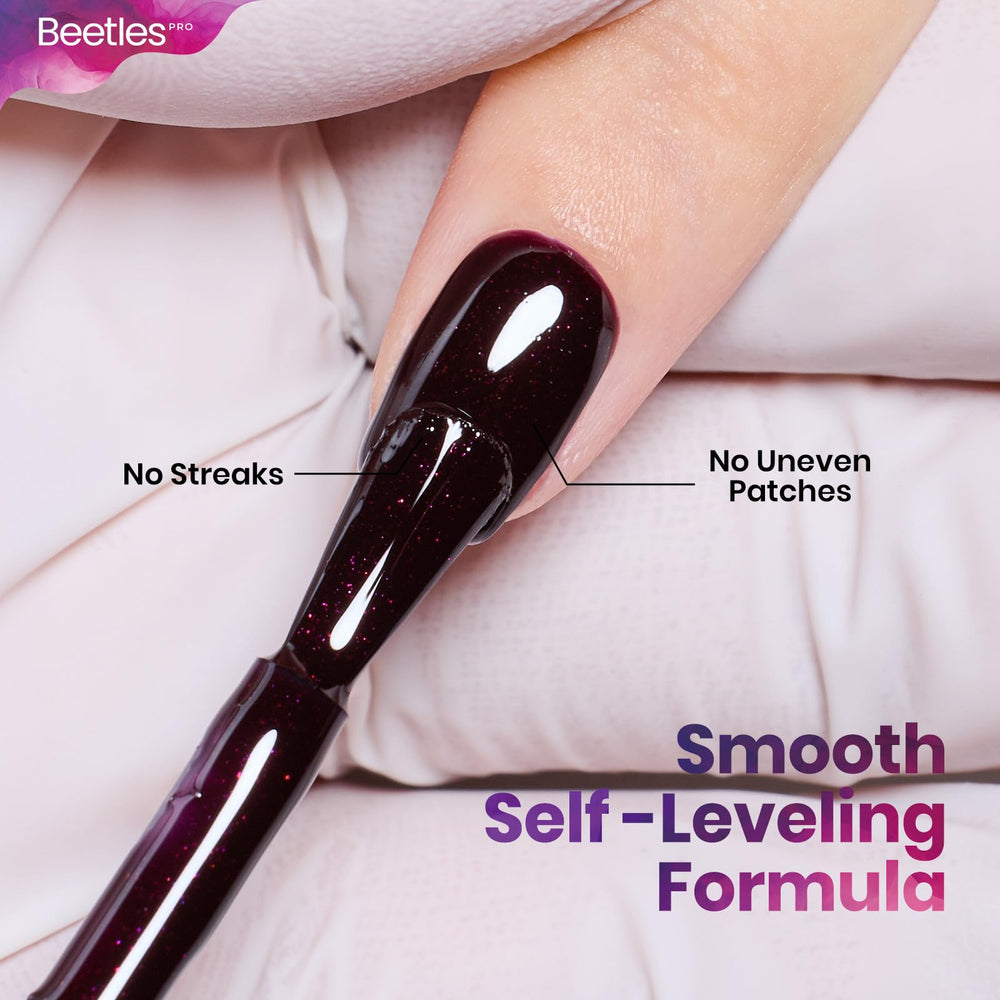 Beetles Pro High-gloss shine on a finished manicure.
